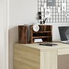 vidaXL Organisateur de bureau ch&ecirc;ne fum&eacute; 44,5x24x25 cm bois ing&eacute;nierie