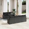 vidaXL Ensemble de canapé de jardin 8 pcs Noir Poly Rattan
