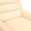 vidaXL Fauteuil de massage électrique Crème Similicuir