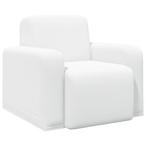 vidaXL Fauteuil Blanc Tissu