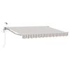 vidaXL Auvent r&eacute;tractable &eacute;lectrique Gris clair et blanc 4 &times; 3 m