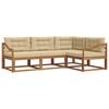vidaXL Ensemble de canap&eacute;s d'ext&eacute;rieur 4 pc Naturel et Beige