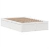 vidaXL Cadre de lit sans matelas blanc 135x190 cm bois de pin massif