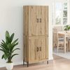 vidaXL Haut Armoire Montage mural Ch&ecirc;ne artisanal 69,5 x 34 x 180 cm