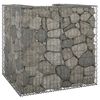 vidaXL Mur en gabion pour poubelle Acier galvanis&eacute; 110x100x110 cm