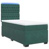 vidaXL Sommier &agrave; lattes de lit et matelas Vert fonc&eacute; 80x200 cm Velours