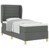 vidaXL Lit &agrave; ressorts avec matelas Gris fonc&eacute; 200 x 80 cm tissu