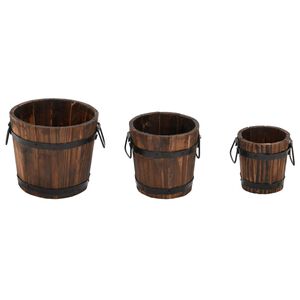 vidaXL Ensemble de jardini&egrave;re godet 3 pcs bois massif de sapin