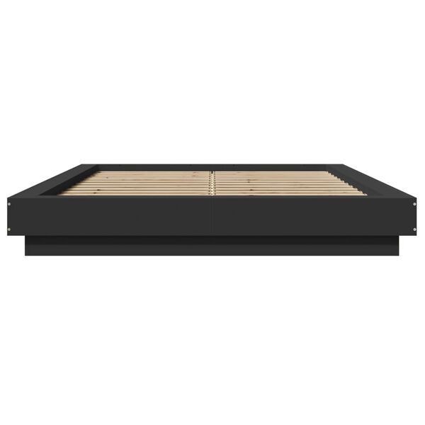 vidaXL Cadre de lit sans matelas noir 120x190 cm