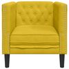 vidaXL Fauteuil Chesterfield jaune velours