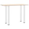vidaXL Pieds de table de bar 4 pi&egrave;ces Blanc 110-112 cm Acier