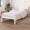 vidaXL Cadre de lit sans matelas blanc bois de pin massif