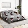 vidaXL Ensemble de housse de couette Gris 200x220 cm Coton