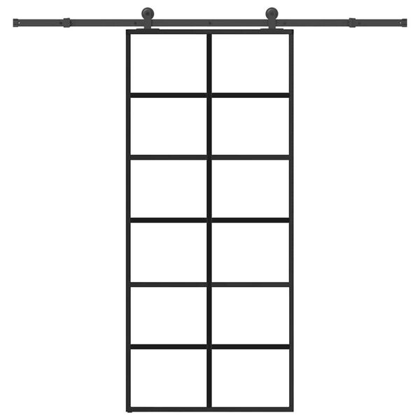 vidaXL Porte coulissante avec kit de quincaillerie 90x205 cm Verre ESG