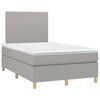 vidaXL Sommier &agrave; lattes de lit avec matelas Gris clair 120x200cm Tissu