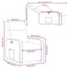 vidaXL Fauteuil inclinable &eacute;lectrique gris fonc&eacute; tissu