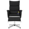 vidaXL Fauteuil inclinable de massage avec repose-pied noir similicuir