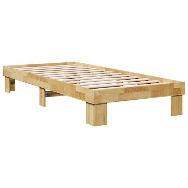 vidaXL Cadre de lit sans matelas 80x200 cm bois massif de ch&ecirc;ne