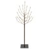 vidaXL Arbre de No&euml;l LED Noir 120 cm Acier 100 LED