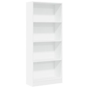 vidaXL Biblioth&egrave;que blanc 60x24x143 cm bois d'ing&eacute;nierie