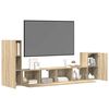 vidaXL Ensemble de meubles TV 4 pcs Ch&ecirc;ne sonoma Bois d'ing&eacute;nierie
