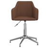 vidaXL Chaises pivotantes &agrave; manger lot de 4 marron tissu