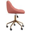 vidaXL Chaises pivotantes &agrave; manger lot de 2 rose velours