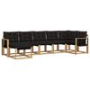 vidaXL Ensemble de canap&eacute;s d'ext&eacute;rieur 7 pc Blanc et noir