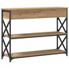 vidaXL Table Console avec tiroir chêne artisanal 100 x 28 x 75 cm