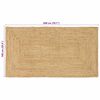 vidaXL Tapis de zone Beige 100 x 200 cm Jute