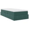 vidaXL Lit avec rangement et matelas Vert fonc&eacute; 90 x 190 cm Velours