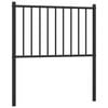 vidaXL T&ecirc;te de lit m&eacute;tal noir 75 cm