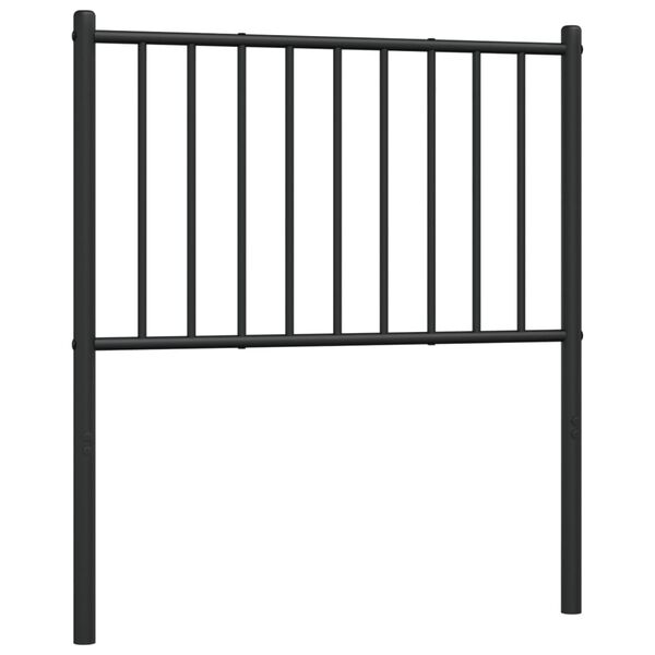 vidaXL T&ecirc;te de lit m&eacute;tal noir 75 cm