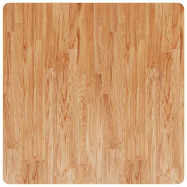 vidaXL Dessus de table carr&eacute; Marron clair 80x80x4cm Bois ch&ecirc;ne trait&eacute;