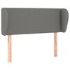 vidaXL T&ecirc;te de lit avec oreilles Gris fonc&eacute; 103x23x78/88 cm Tissu