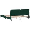 vidaXL Cadre de lit sans matelas vert fonc&eacute; 180x200 cm velours