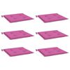 vidaXL Coussins de chaise de jardin lot de 6 rose 50x50x4 cm tissu