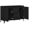 vidaXL Buffet Ch&ecirc;ne noir 104 x 35 x 70 cm Bois d'ing&eacute;nierie