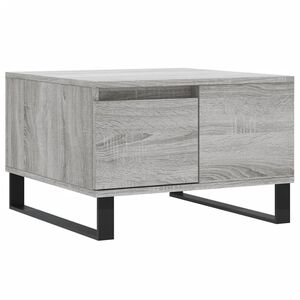 vidaXL Table basse sonoma gris 55x55x36,5 cm bois d'ing&eacute;nierie