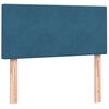 vidaXL Sommier &agrave; lattes de lit et matelas bleu fonc&eacute; 100x210cm velours