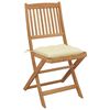 vidaXL Chaises pliables de jardin lot de 8 avec coussins Bois d'acacia