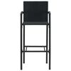 vidaXL Ensemble de bar de jardin 5 pcs Noir