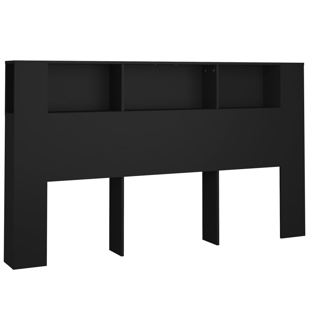 Tête De Lit Blanche Brillante Avec Armoire Intégrée – 140x18,5x104,5 Cm