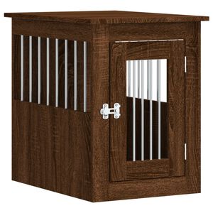 vidaXL Meuble de cage pour chiens ch&ecirc;ne marron 45x62x59 cm