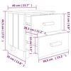 vidaXL Table de chevet HAMAR Gris clair 40x35x44,5 cm Bois pin massif