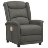 vidaXL Fauteuil &eacute;lectrique de massage Gris fonc&eacute; Tissu microfibre
