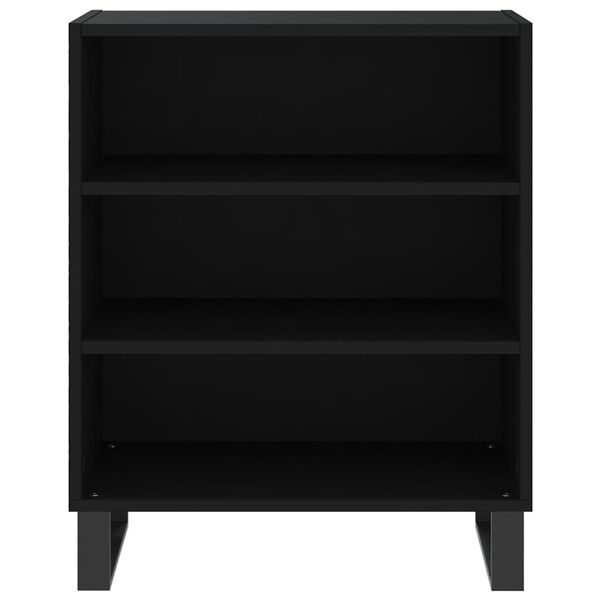 vidaXL Buffet noir 57x35x70 cm bois d’ingénierie