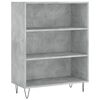 vidaXL Buffet haut Gris b&eacute;ton 69,5x34x180 cm Bois d'ing&eacute;nierie