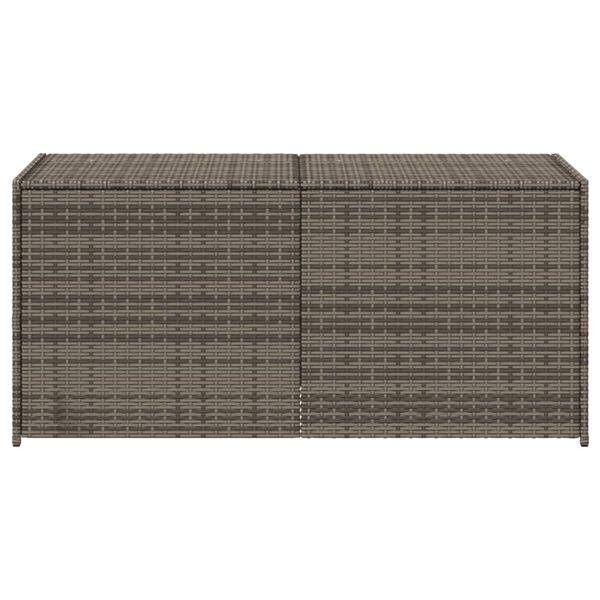 vidaXL Bo&icirc;te de rangement de jardin gris 283L r&eacute;sine tress&eacute;e