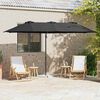 vidaXL Parasol cantilever de jardin Noir 372 x 198 x 243 cm